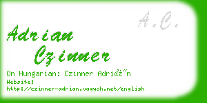 adrian czinner business card